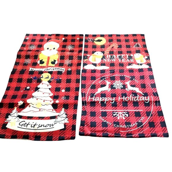 4 Christmas Pillow Covers 17.5" x 17.5" Square Zipper Throw Cushion Case Décor - Picture 2 of 7